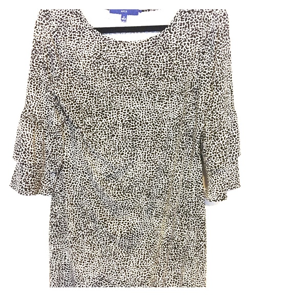 Leopard Tunic Dress with Bell Sleeves - Picture 1 of 3